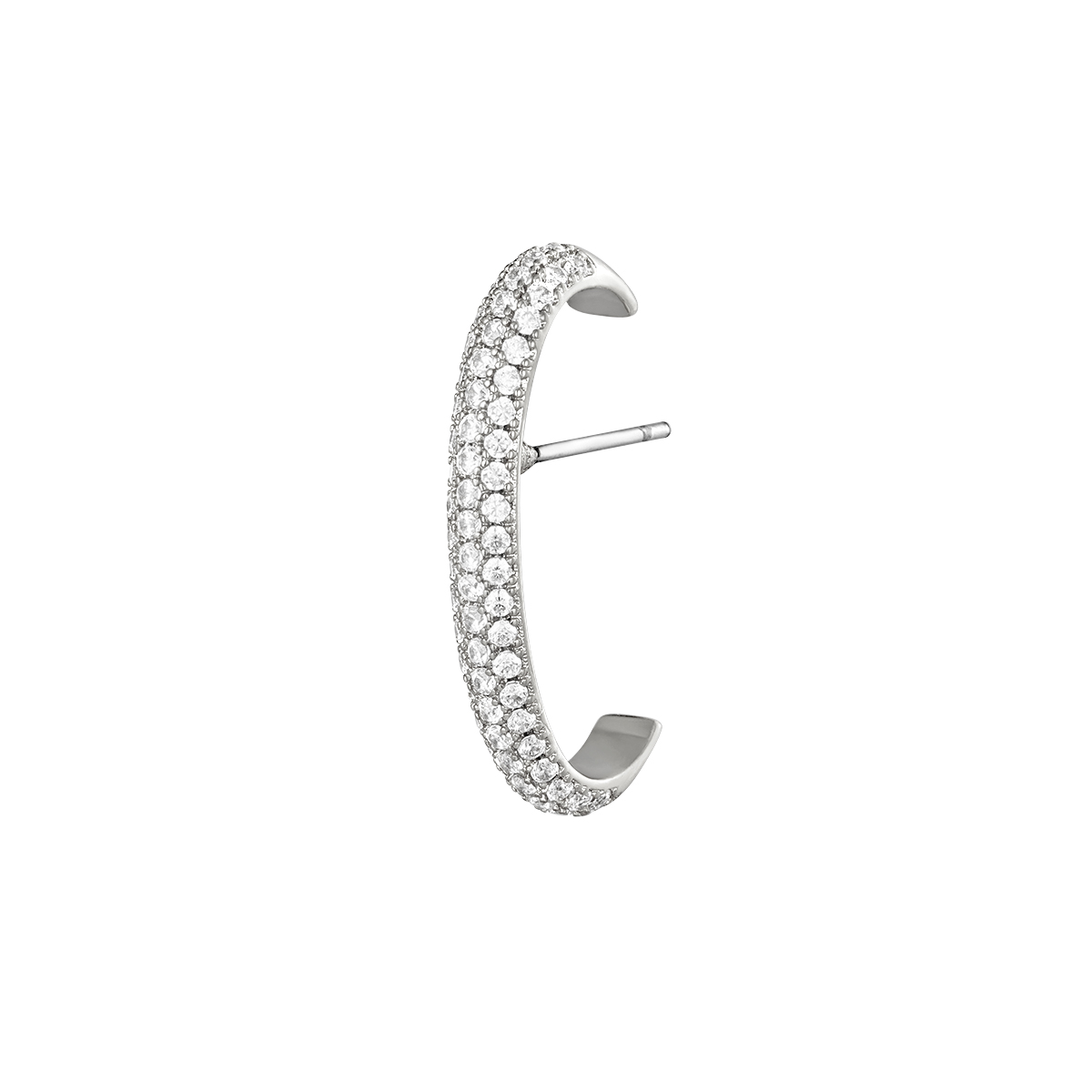 Earcuff Piercing Bold σε ασημί χρώμα από ορυχαλκο  (1 τεμάχιο)
