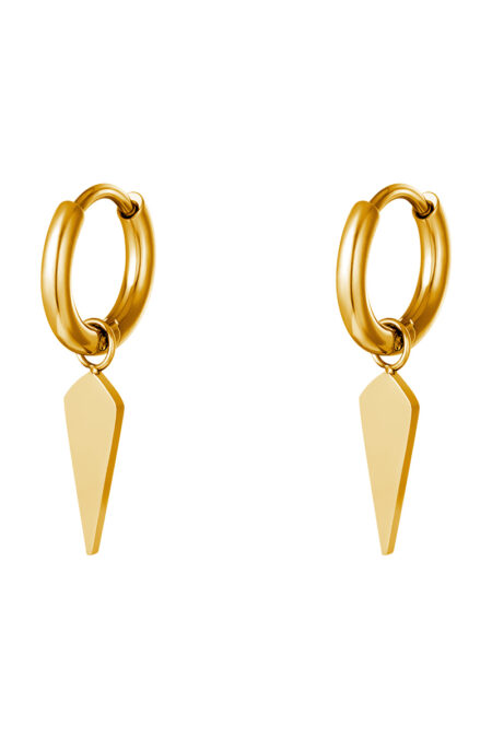 Σκουλαρίκια cone small σε χρυσό χρώμα από ατσάλι