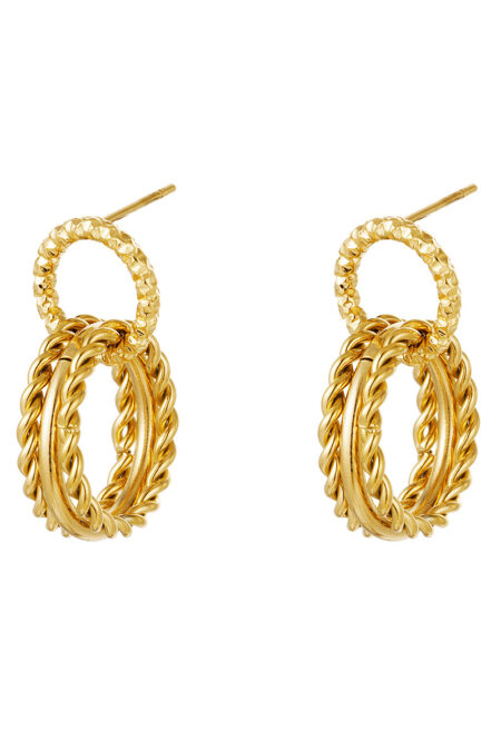 Σκουλαρίκια σε χρυσό χρώμα από ατσάλι