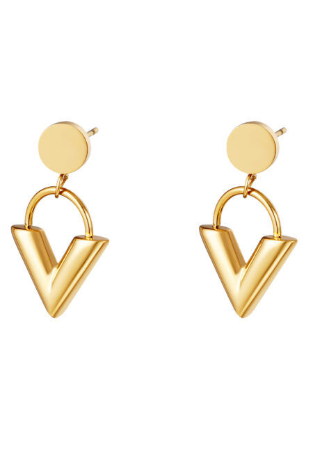 Σκουλαρίκια Venus Gold σε χρυσό χρώμα από ατσάλι