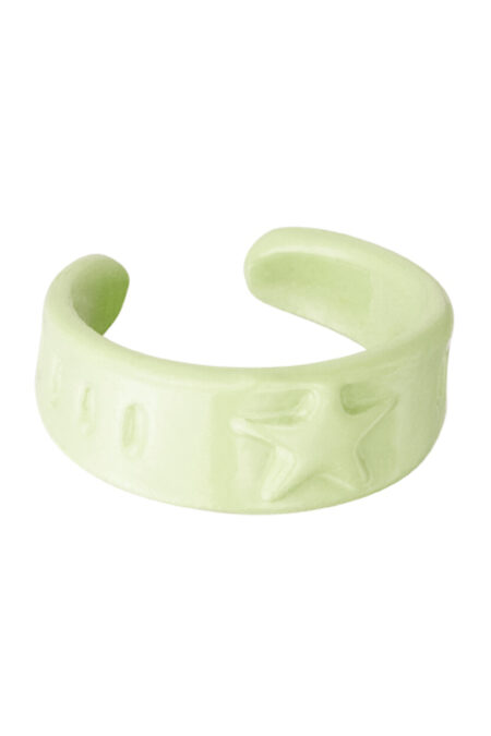 Candy Earcuff Stars σε λαχανί χρώμα  (1 τεμάχιο)