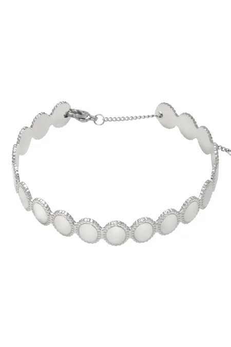 Ατσάλινο βραχιόλι Royal Highness σε ασημί χρώμα