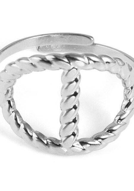 Δαχτυλίδι Boho wired σε ασημί χρώμα  προσαρμόσιμο από ατσάλι One size