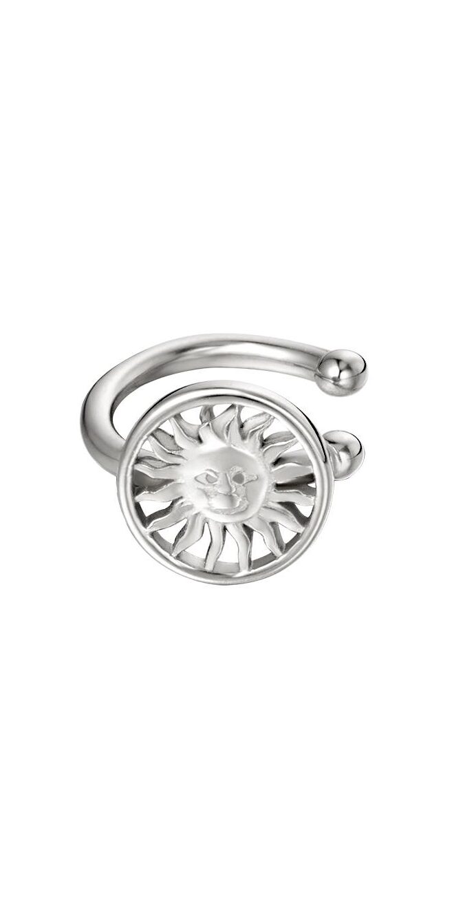 Earcuff sunny face in circle  (1 τεμάχιο)