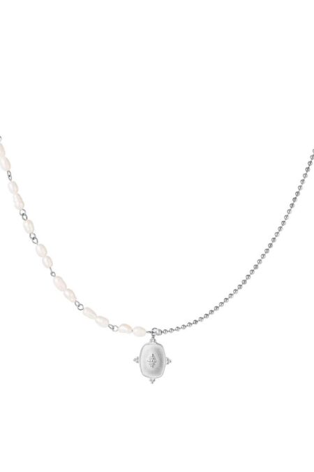 Stainless steel Κολιέ Silver