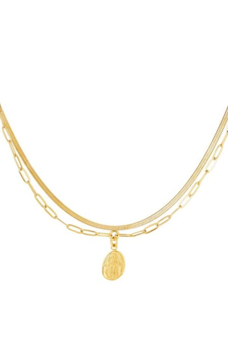 Κολιέ Pendant Handeye Gold Stainless Steel