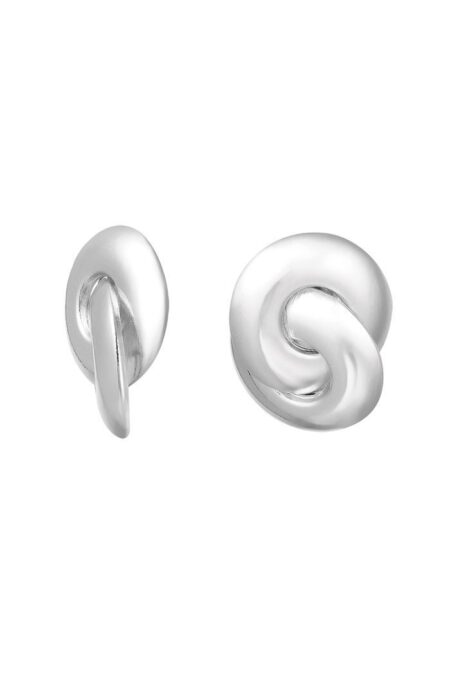 Earrings curl - silver Metal