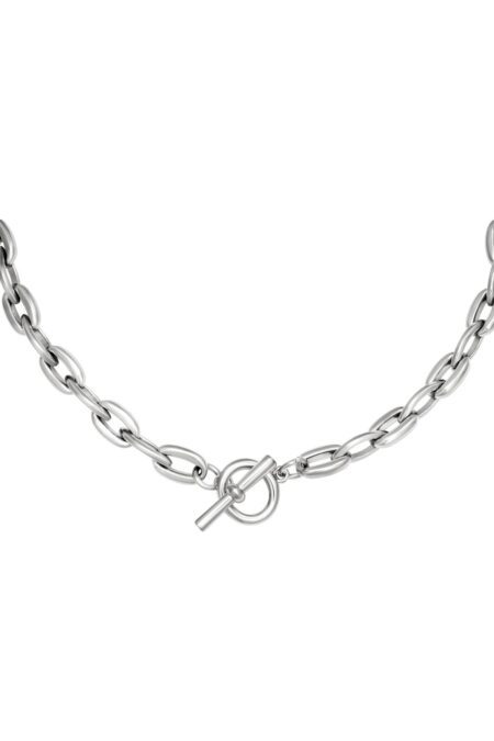 Necklace Groovy Silver Stainless Steel