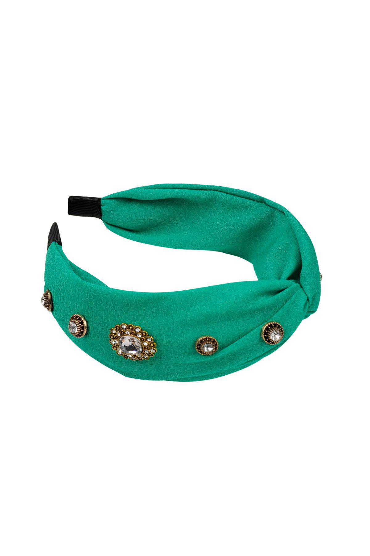 Headband statement stones - green
