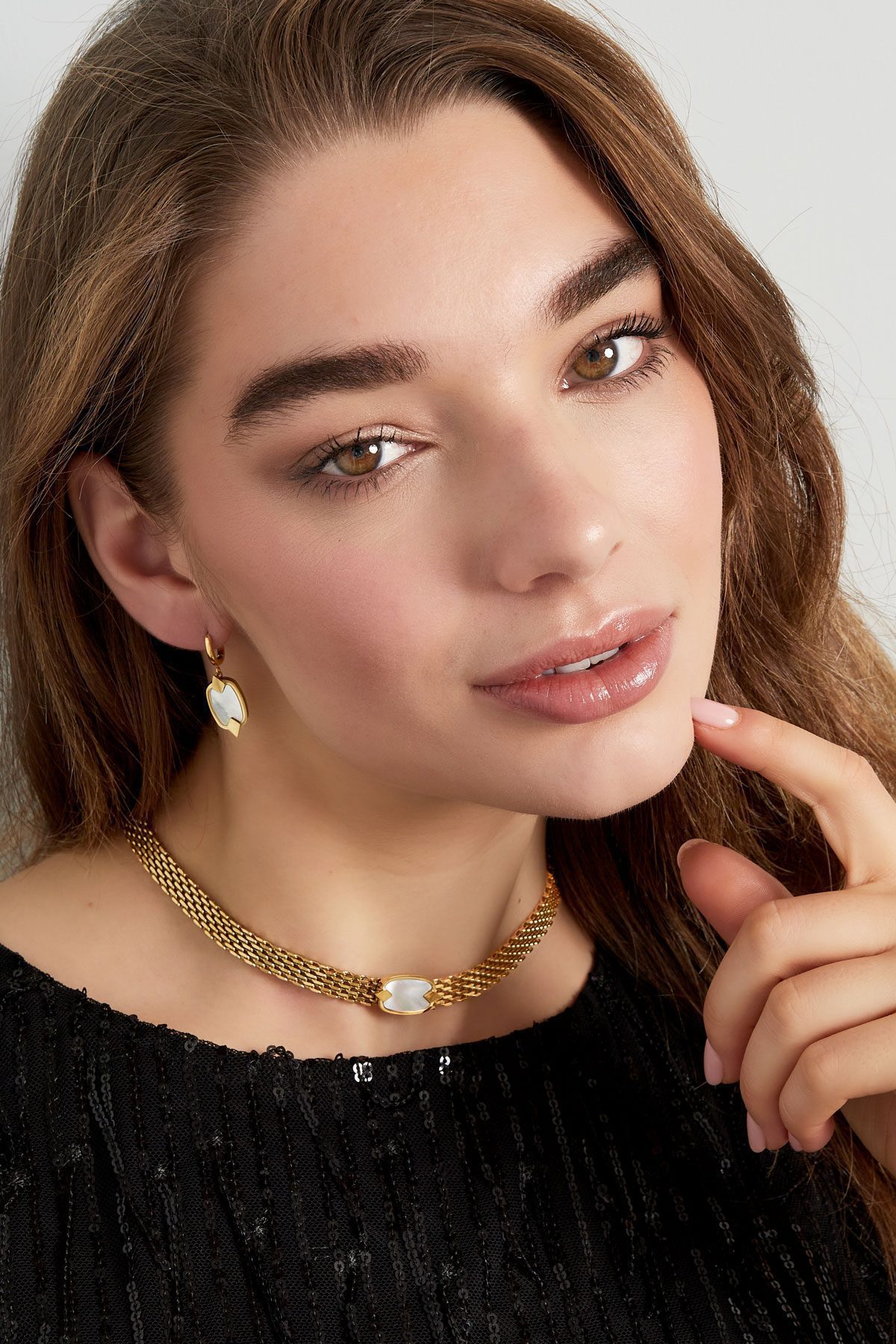 Flat links necklace Stainless Steel - Gold color