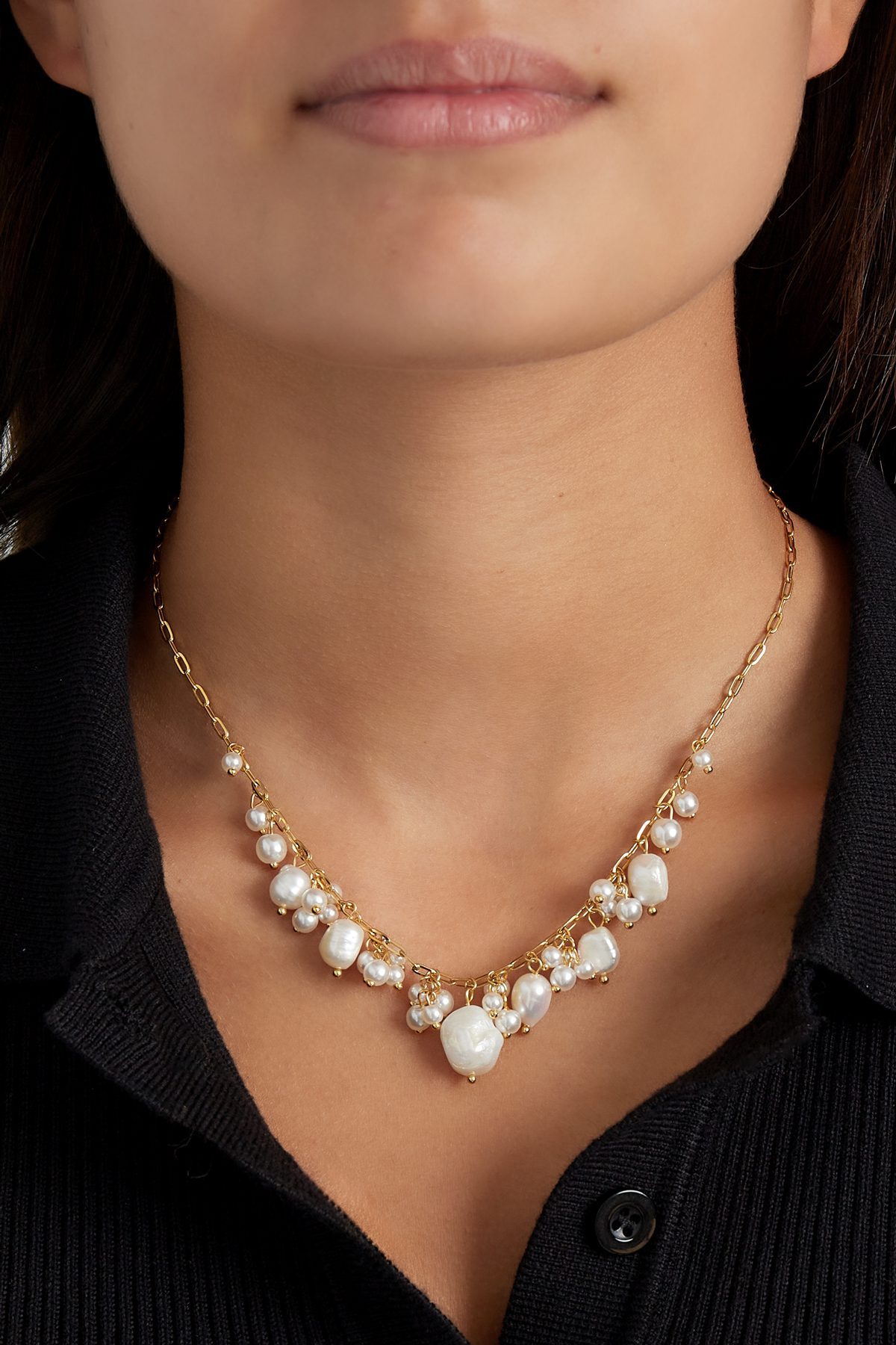 Cheerful charms necklace - Gold color