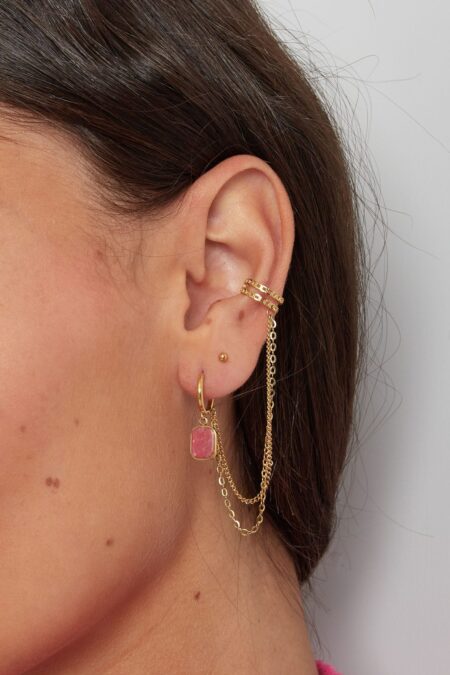 Earring & earcuf - stone