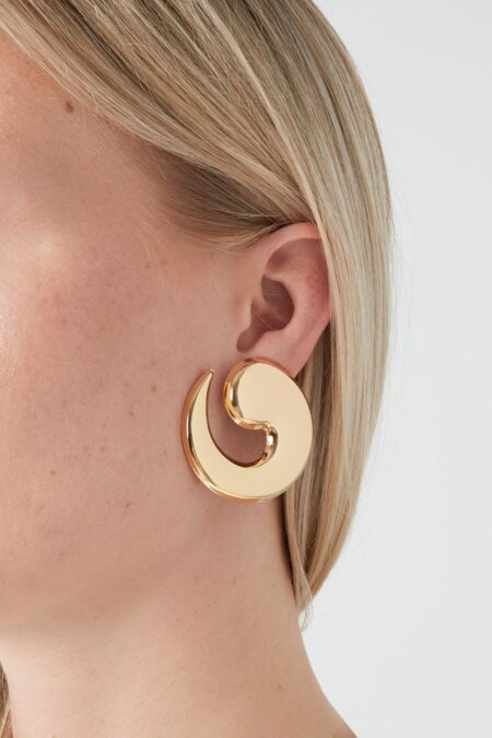 Earrings big wave - Gold color