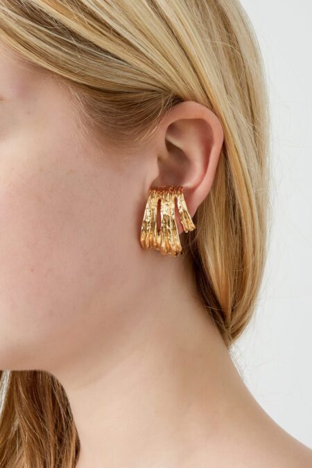 Funky fierce earrings - Gold color