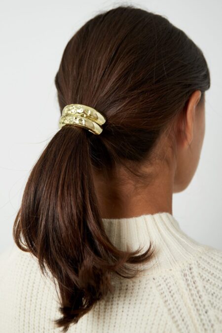 Textured elegance hair elastic - Gold color