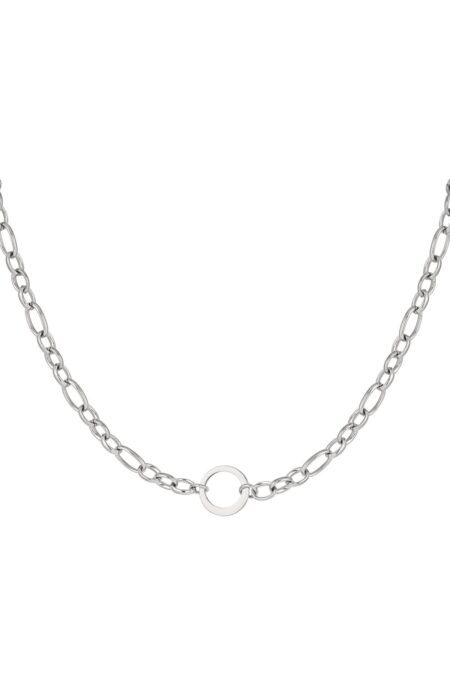 Link chain round - silver color Stainless Steel