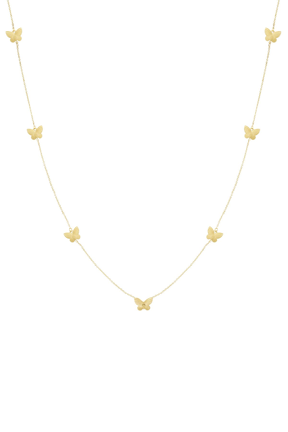 Necklace butterflies - Gold color