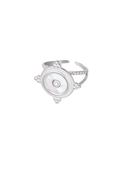 Ring gracefully round - Silver Color color - One size