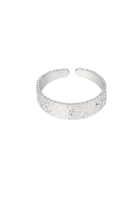 Ring with elegant print - Silver Color color - One size