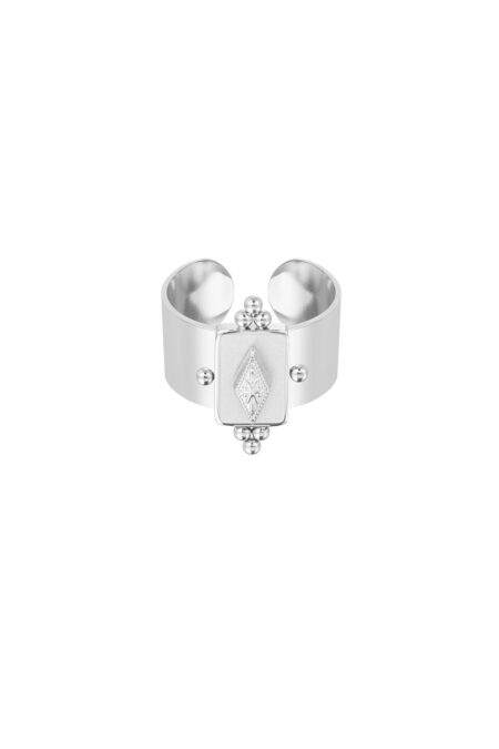 Ring vintage rectangle - Silver Color color - One size