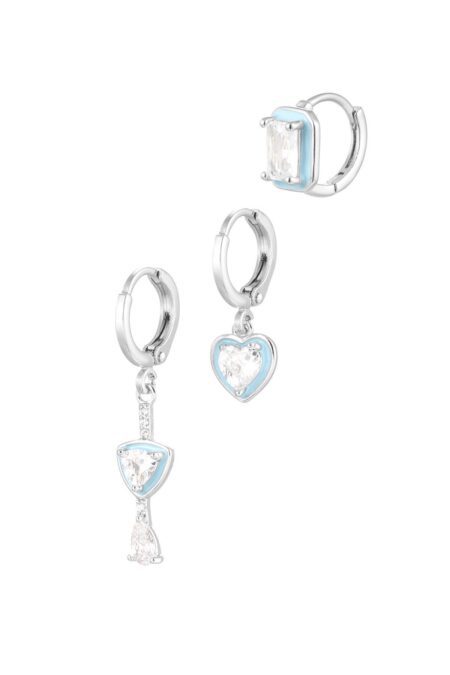 Ear party cheerful - blue & silver color Copper