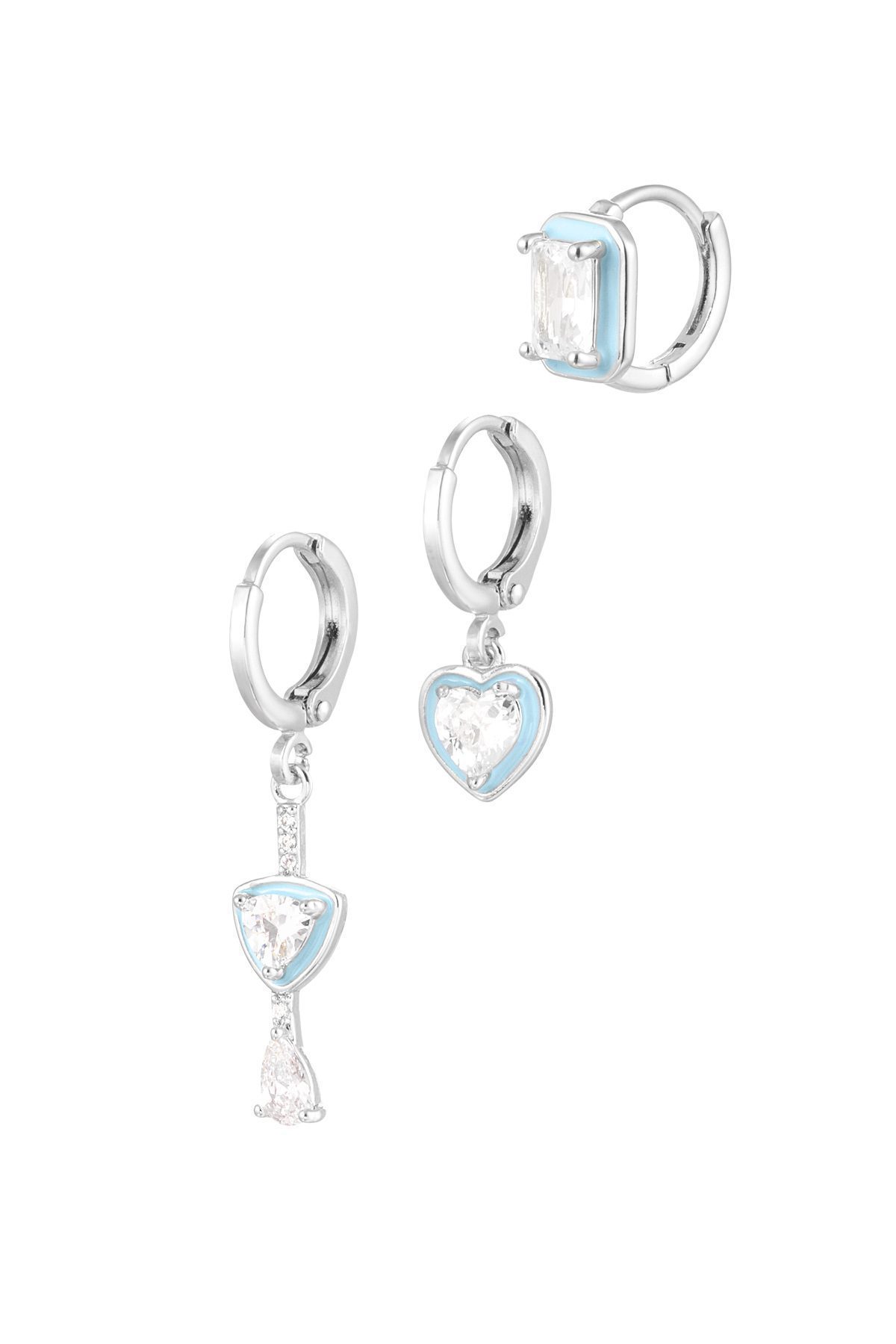 Ear party cheerful - blue & silver color Copper