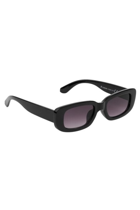 Simple retro sunglasses - black - one size
