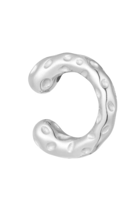 Ear cuff with structure - Silver Color color