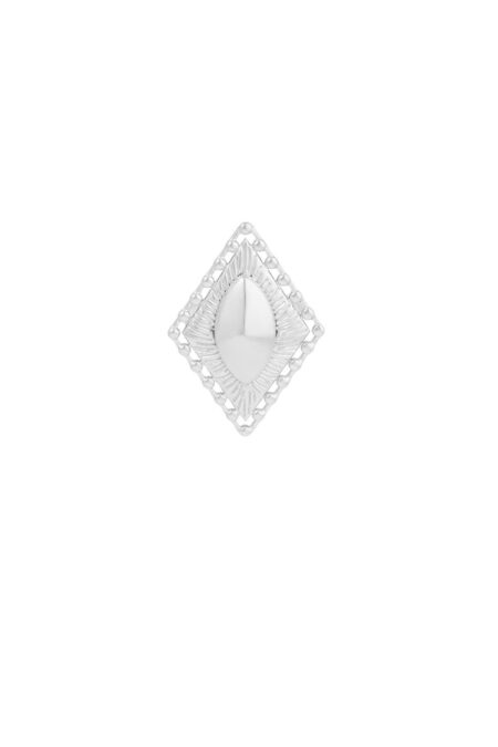 Ring vintage diamond detail - Silver Color - One size
