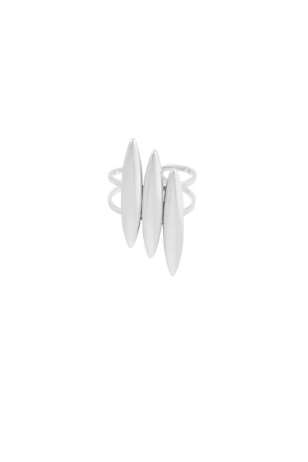 Three double surf ring - Silver Color - One size
