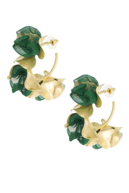 Earrings fall flower - Green