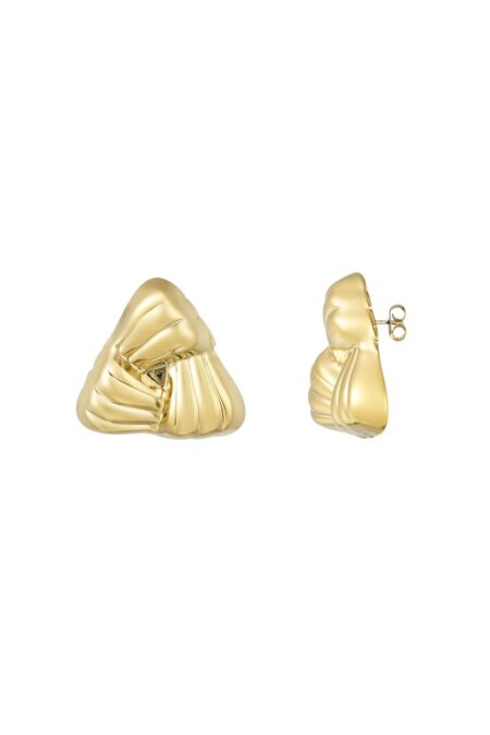 love triangle earrings - gold - Stainless Steel