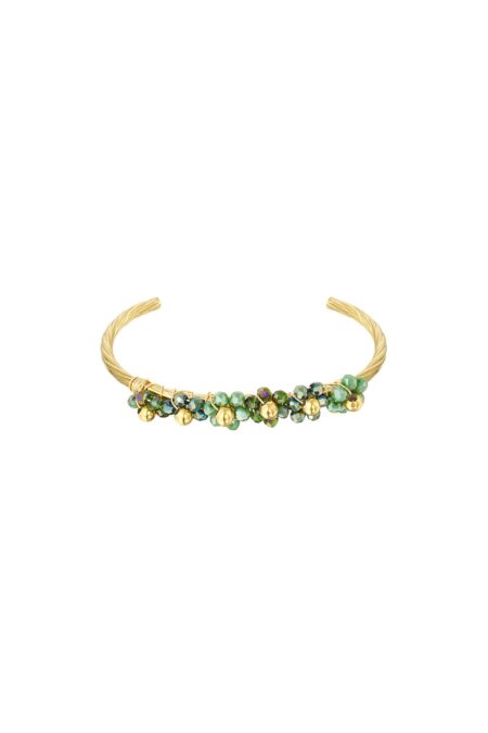 Bloom Bangle bracelet - green - Stainless Steel