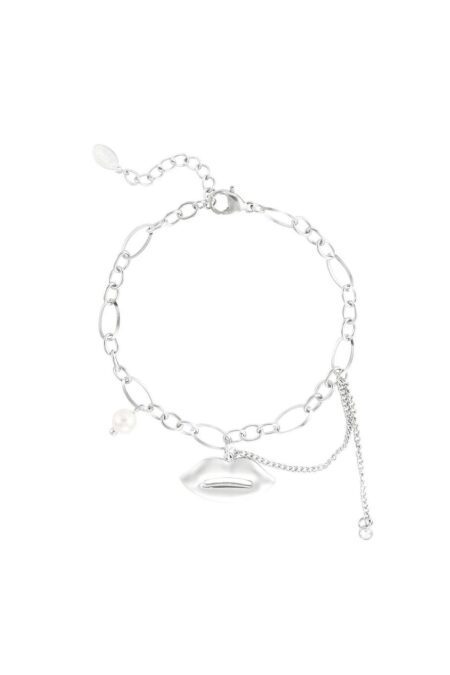 kiss & tell bracelet - silver - Stainless Steel