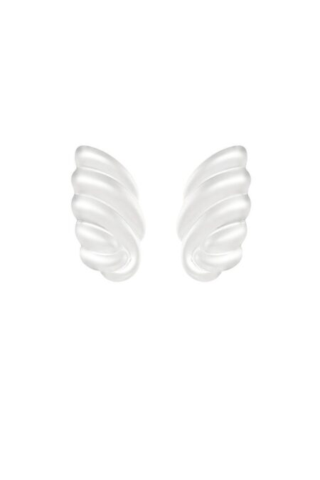 glam stud earrings - silver - Stainless Steel