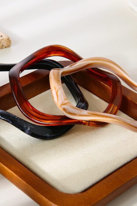 Retro Gradient Color Resin Bangles - brown (εσωτερική διάμετρος ~63mm)