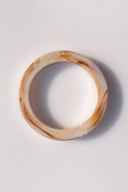 Luxury Round Smooth - surface Blurred Acrylic Bracelet - white (εσωτερική διάμετρος ~63mm)