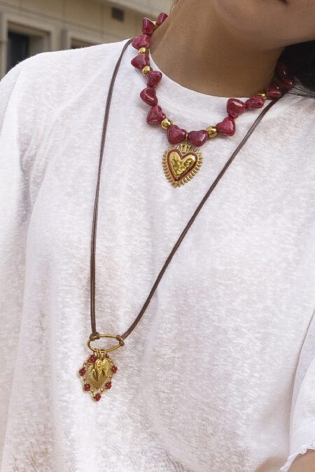 Sweet Heart Acrylic Necklace