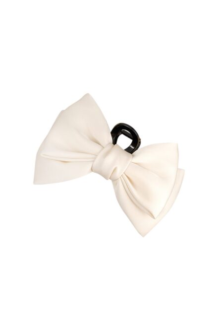 Hair clip bow - white