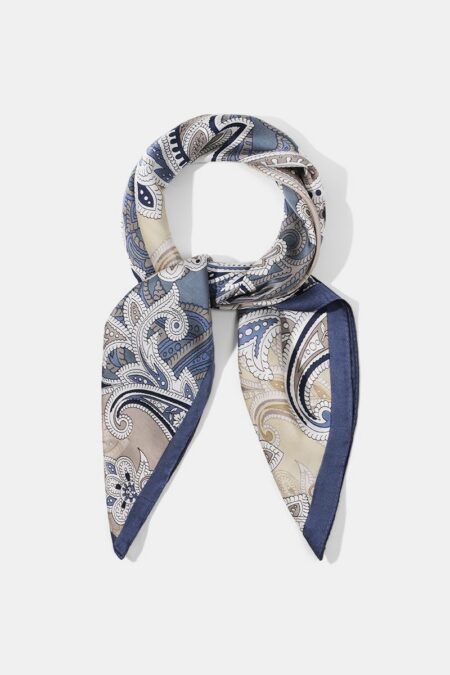 Blue Series Cashew Flower Rayon Bandana 70cm x 70cm