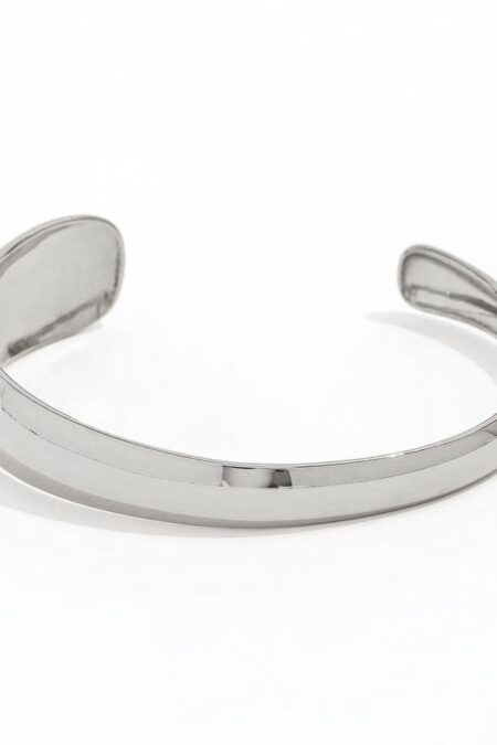 Stainless Steel Cuff Bangle silver