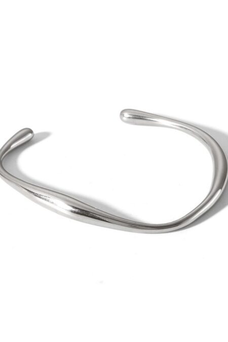 Irregular Shape Stainless Steel silver Color Cuff Bracelet