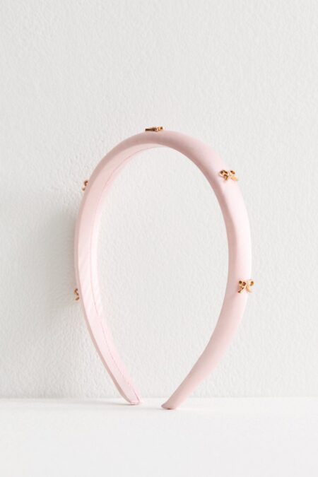Sweet Bow Knot Headband pink /gold